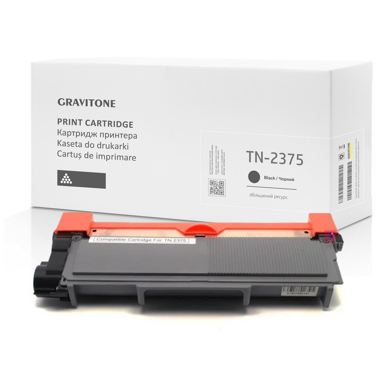 Сумісний Картридж Brother TN2375 (TN-2375) , ресурс (2.600 стор.), аналог від Gravitone, фото 1