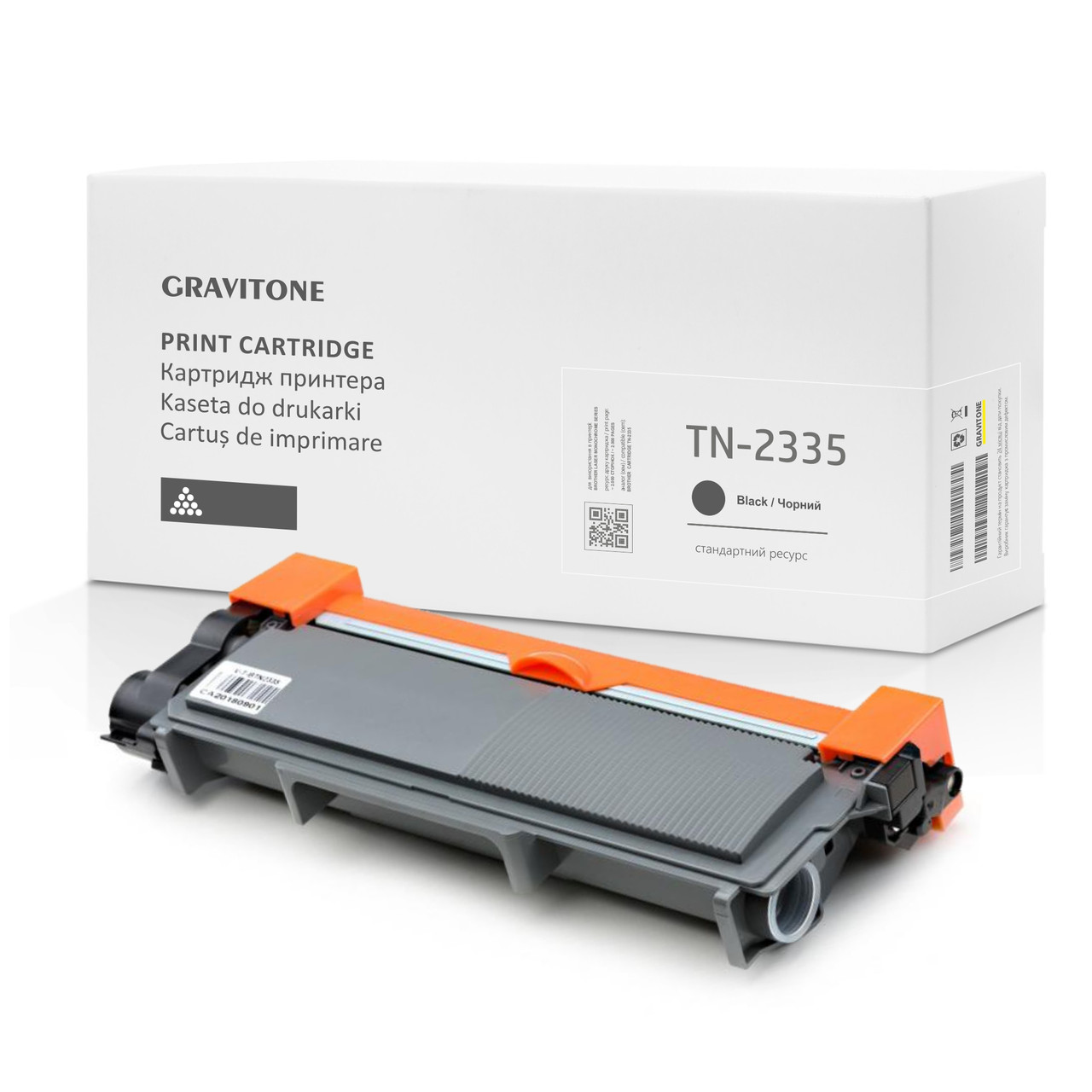 Сумісний Картридж Brother TN2335 (TN-2335) , XL збільшений ресурс (2.000 стор.), аналог від Gravitone