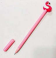Ручка шариковая гелевая Flamingo, пишет черным, ассорти