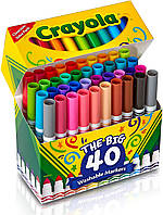 Фломастери Washable (на водній основі) 40 кольорів товсті, Crayola (Крайола) УЦІНКА