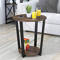 Журнальний кавовий вуличний столик лофт D-50 Loft Design Горіх Модена