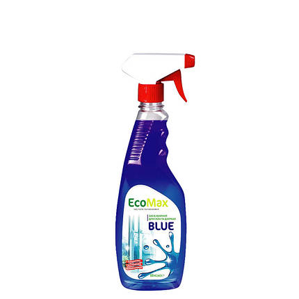 Засіб для миття скла та дзеркал EcoMax 0,5 л BLUE, фото 1