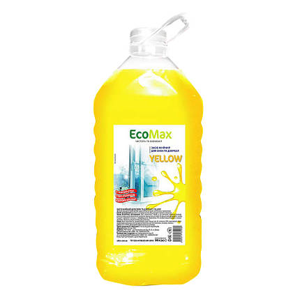 Засіб для миття скла та дзеркал EcoMax 5л ПЕТ Yellow, фото 1