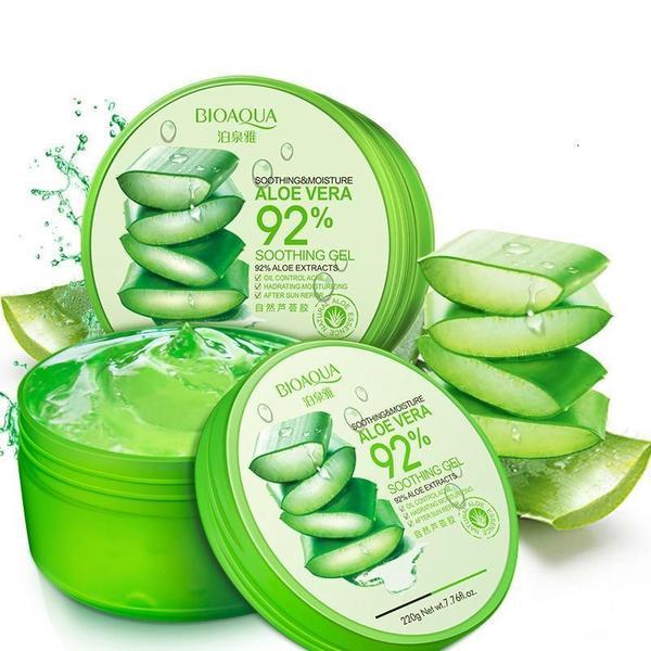 Гель для лица BIOAQUA Aloe Vera Soothing Gel 92% с алоэ вера успокаивающий и увлажняющий (220г) - фото 1 - id-p1109948489