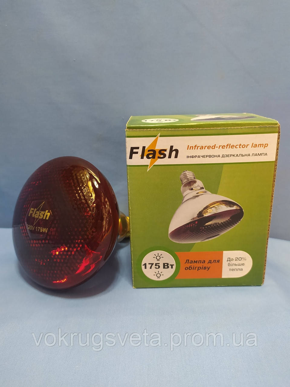 Лампа инфракрасная 175 Вт для обогрева цыплят PAR 38 ИКЗК Flash - фото 3 - id-p1118865682