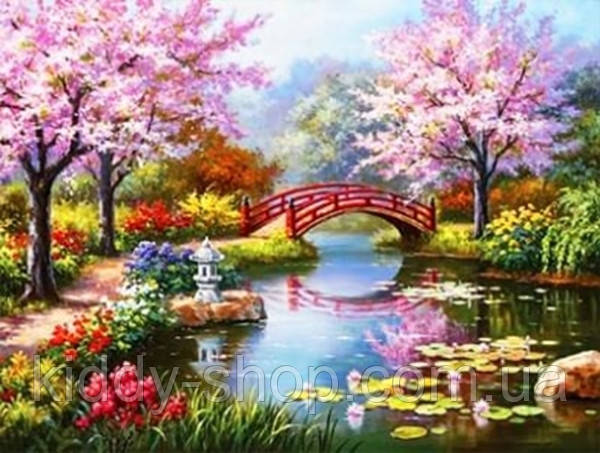 Діамантова мозаїка. Картина на підрамнику "Куточок мрії", розмір 40х30 см, фото 1