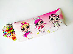 Шкільний пенал-косметичка зі сквішем "Кукла Лол"  ⁇  пенал для дівчинки Lol  ⁇  пенал для дичинки з лялькою лол