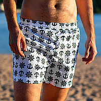 Мужские плавательные шорты, пляжные плавки для купания белые, повседневные XL