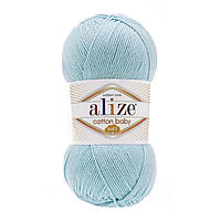 Alize COTTON BABY SOFT (Коттон Бейби Софт) № 40 голубой (Пряжа хлопок с акрилом, нитки для вязания)