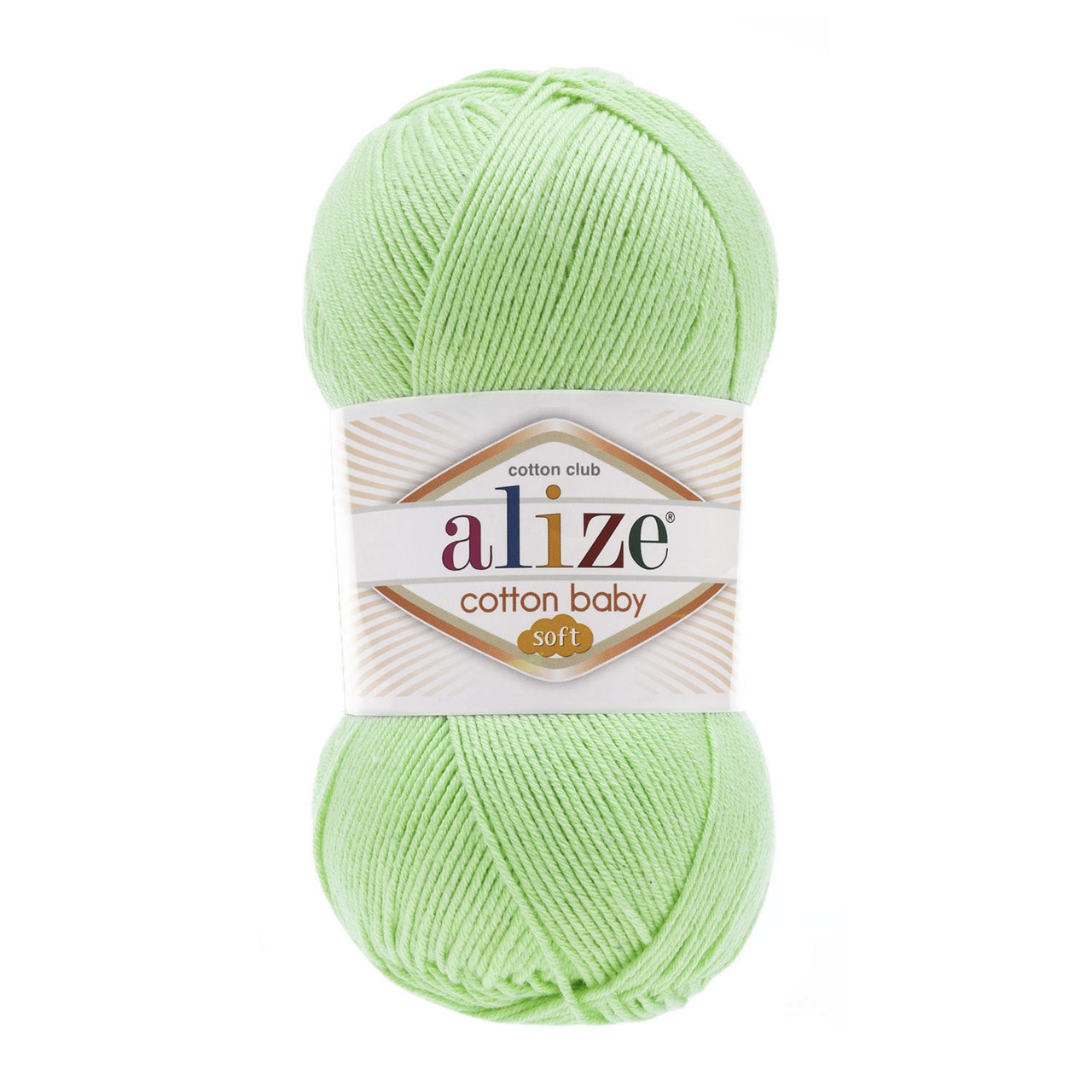 Alize COTTON BABY SOFT (Котон Бейбі Софт) № 41 зелений (Пряжа бавовна з акрилом, нитки для в'язання), фото 1