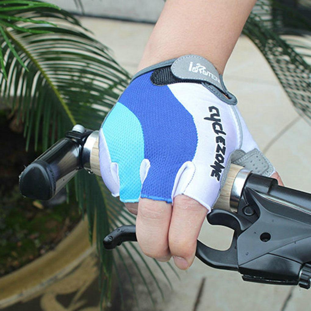 Перчатки велосипедные Cyclezone гелевые беспалые вело велоперчатки White-Blue XL - фото 6 - id-p1429173376