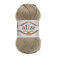 Alize COTTON BABY SOFT (Коттон Бейби Софт) № 256 бежевый (Пряжа хлопок с акрилом, нитки для вязания)