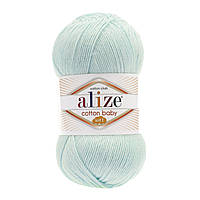 Alize COTTON BABY SOFT (Коттон Бейби Софт) № 514 голубой (Пряжа хлопок с акрилом, нитки для вязания)