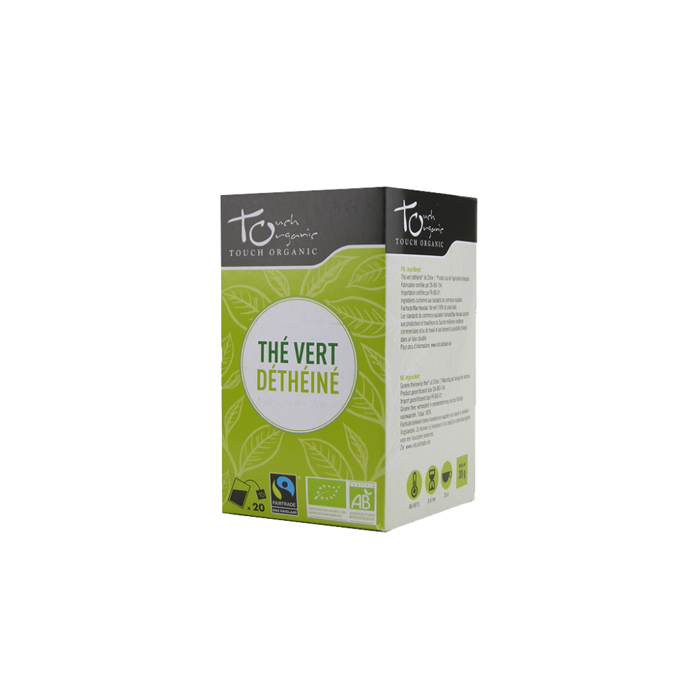 Чай зелений без кофеїну неферментований в пакетиках Touch Organic,30 г (24*1.5 м)