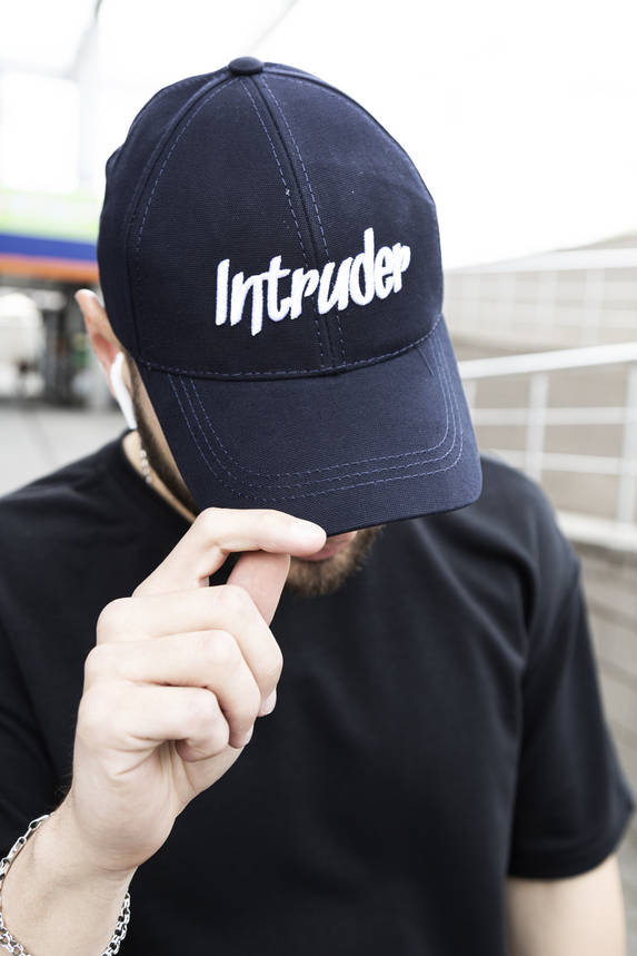 Кепка Intruder чоловіча | жіноча синя брендовий big logo + Фірмовий подарунок, фото 2