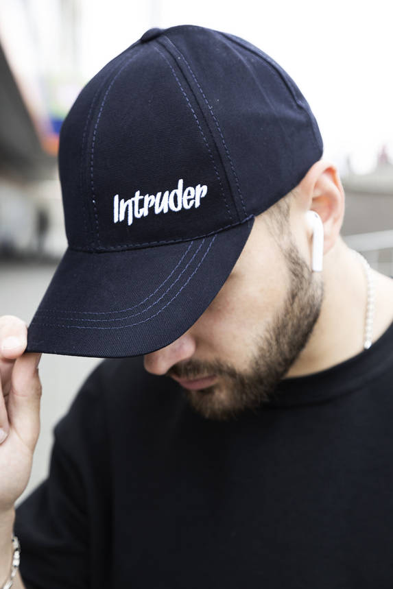 Кепка Intruder чоловіча | жіноча синя брендовий small logo + Фірмовий подарунок, фото 2