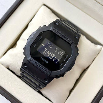 Годинник CASIO G-Shock DW-5600BB наручний спортивний водостійкий з таймером, секундоміром, підсвіткою