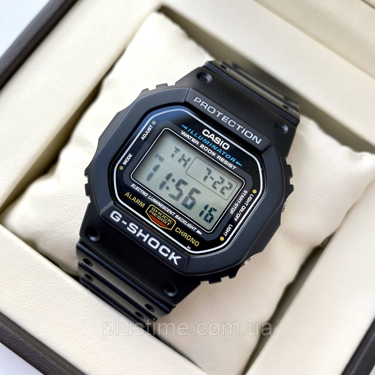 Часы CASIO G-Shock DW-5600E наручные спортивные водостойкие с таймером, секундомером, подсветкой - фото 1 - id-p1429209925