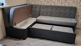 Кухонний диван зі спальним місцем і ящиком (Графіт)