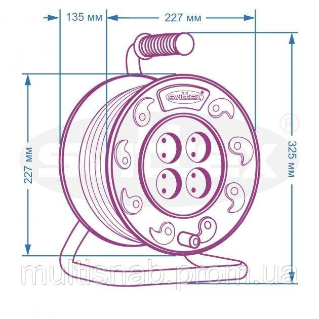 Удлинитель на катушке 30м ПВС 2х1,5 мм² SVITTEX - фото 2 - id-p1429225960