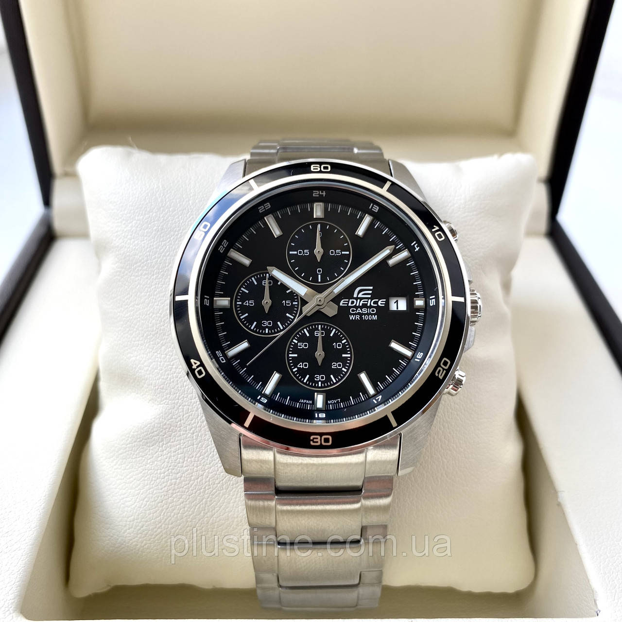 Часы CASIO Edifice EFR-526D-1AVUEF наручные классические водостойкие с хронографом на стальном ремешке - фото 2 - id-p1429223296