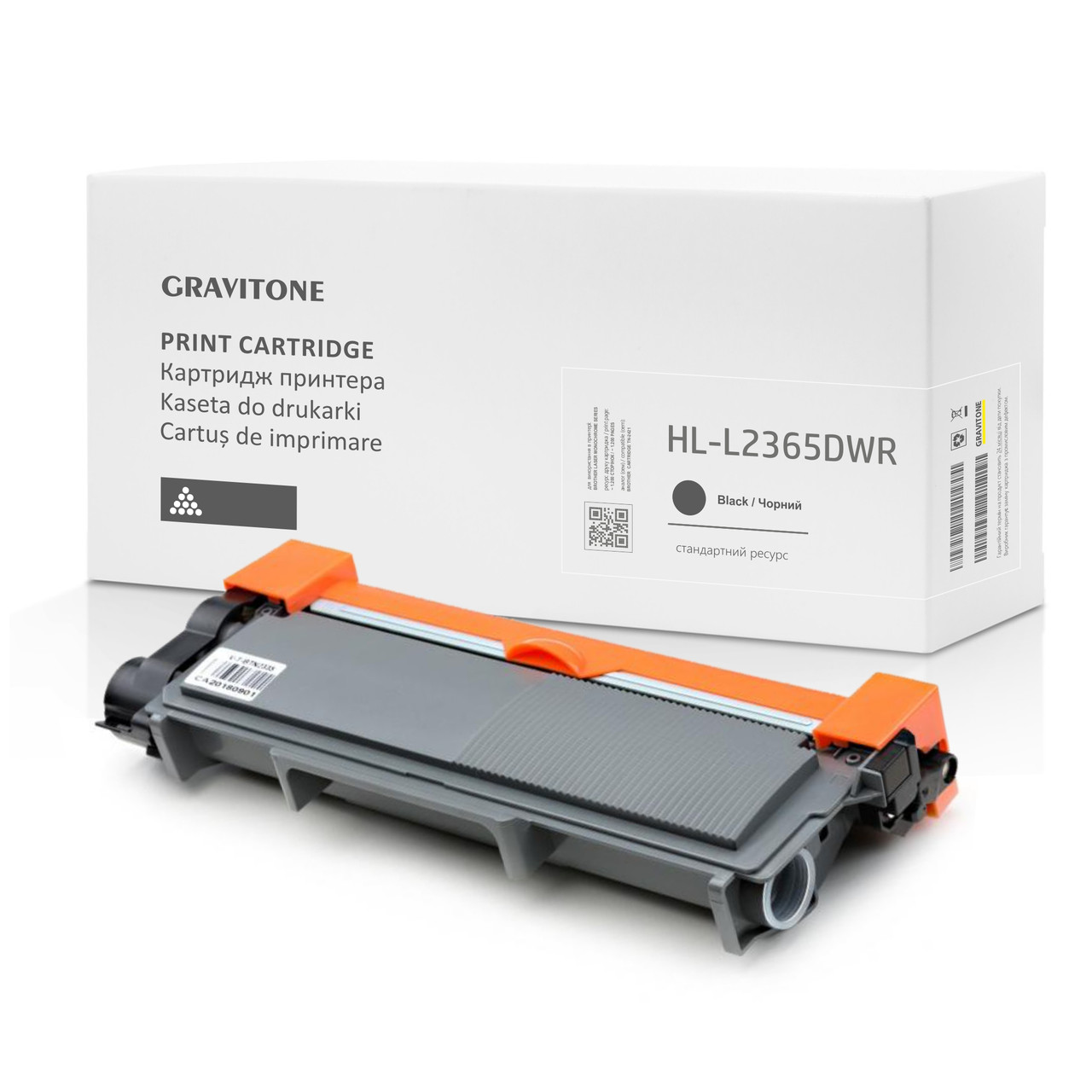 Сумісний картридж Brother HL-L2365DWR (тонер-картридж) стандартний ресурс, 1.200 стор., аналог від Gravitone