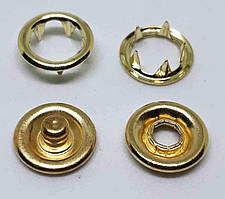 Кнопка Бебі 9.5 мм Латунь (в пакованні 500 штук) Золото