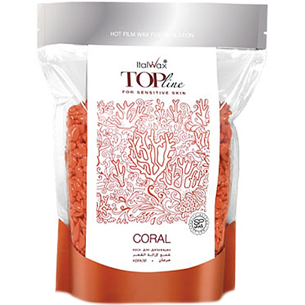 Гіпоалергенний віск гранулах Ital Wax Top Formula Coral, 750 г для чутливої шкіри, фото 1