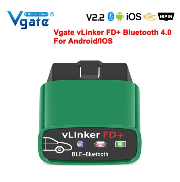 Діагностичний сканер OBD2 Vgate VLinker FD+Bluetooth 4.0