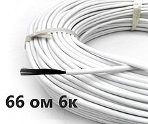 66 Ом/м. Нагрівальний (карбоновий) кабель для підігріву стін | 66ом/метр, ізоляція - силікон |
