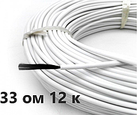 33 Ом/м. Нагревательный (карбоновый) кабель для подогрева стен | 33ом/метр, изоляция - силикон |