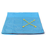 Підстилка для пляжу водонепроникна синя 148х141 килимок для пікніка кемпінгу складаний, фото 3