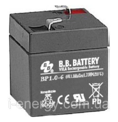 Аккумулятор BB Battery BP1.0-6 12В 7Ач AGM 10 лет - фото 1 - id-p1429280974