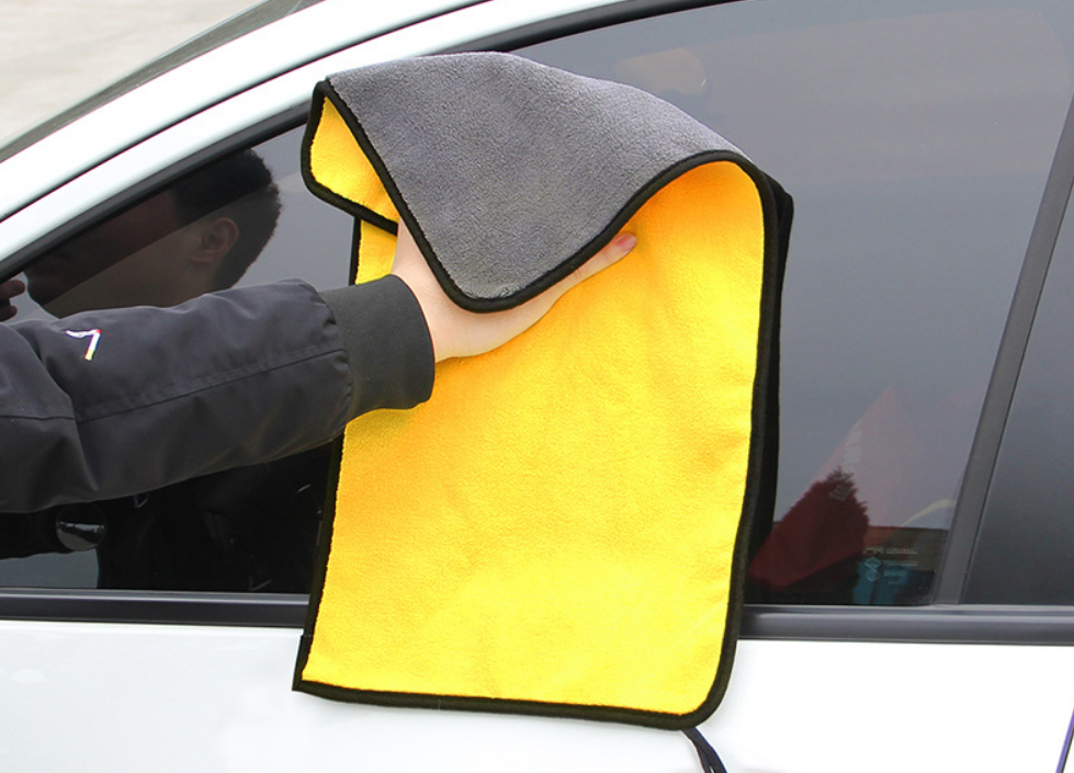 Рушник Primo з мікрофібри для автомобіля 30x60 см - Gray&Yellow