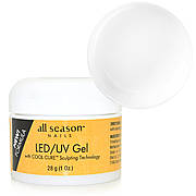 Яскравий білий LED/UV-гель All Season White, 28 г