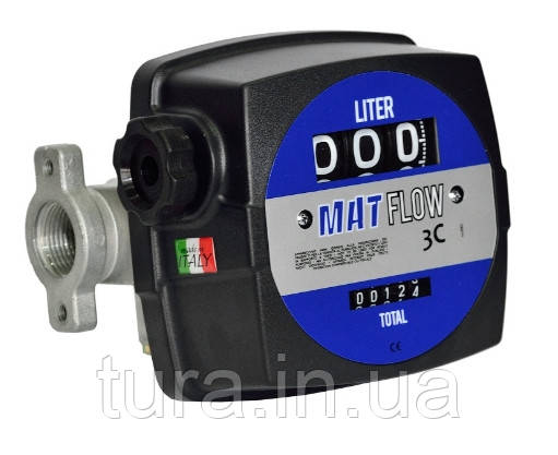 Лічильник обліку антифризу та дизпалива 20-120 л/хв. MAT Flow 3C Adam Pumps (Італія)