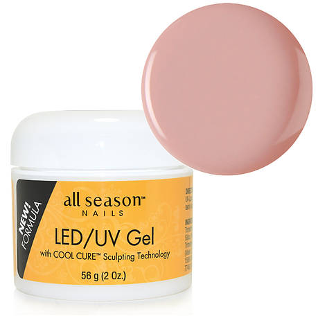 Камуфлюючий тілесно-персиковий LED/UV-гель All Season Opaque Pink, 56 г, фото 2