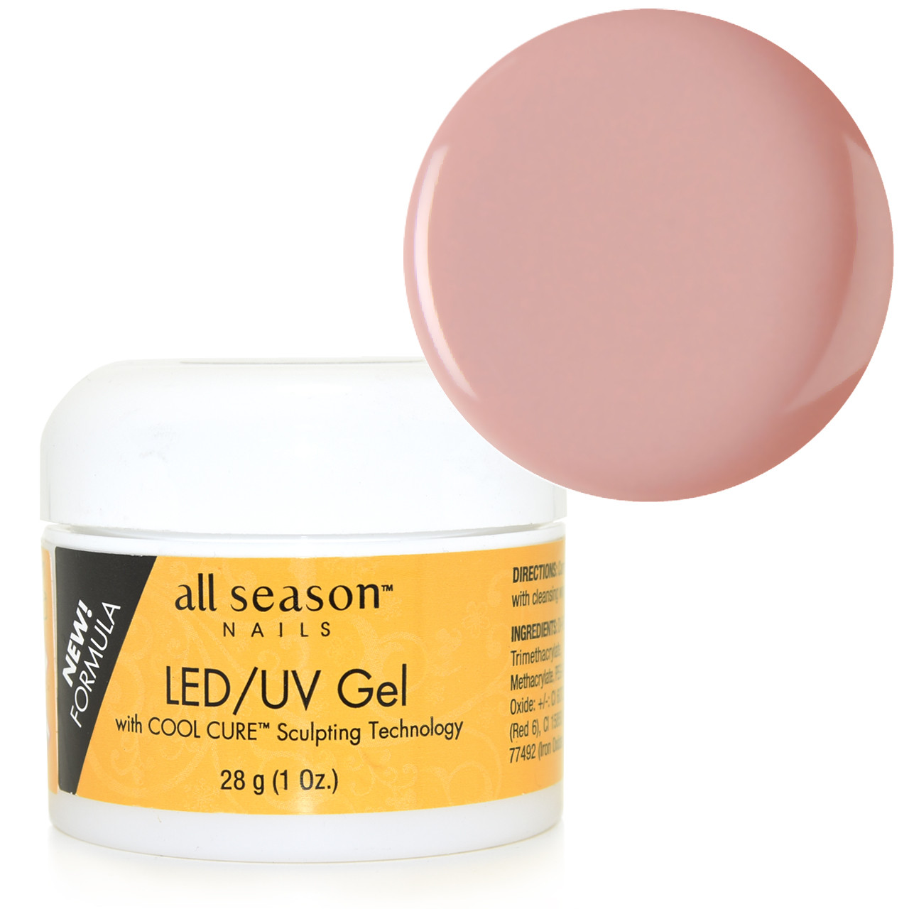 Камуфлює LED/UV-гель All Season Opaque Pink, 28 г