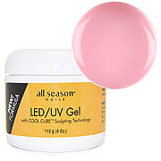 Прозоро-рожевий LED/UV-гель All Season Pink, 113 г