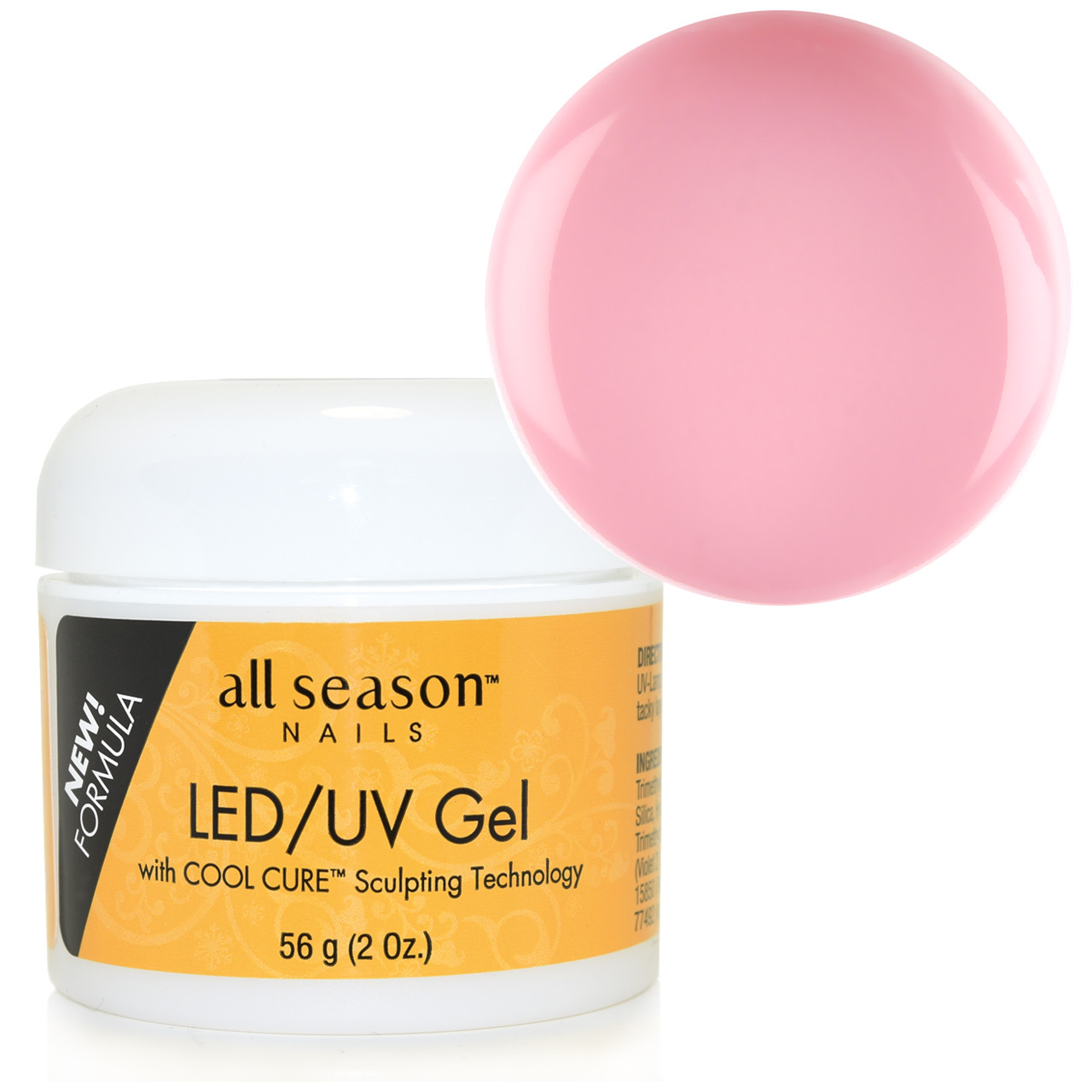 Прозоро-рожевий LED/UV-гель All Season Pink, 56 г