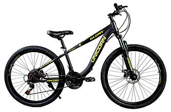 Велосипед Unicorn - Glory 26" розмір рами 15" чорно-салатовий