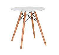 Стол обеденный Lui круглый белый диаметр 60 см Eames DSW Table