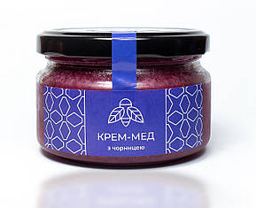 Крем мед з чорницею 300 г ТМ Ahimsa, фото 2
