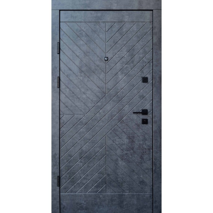 Вхідні двері Qdoors Преміум Некст мармур темний/бетон бежевий