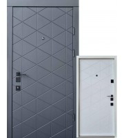 Вхідні двері Qdoors Авангард Бакарді антрацит/біла ємаль короб 2 кольори