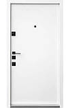 Вхідні двері Qdoors Авангард Тіффані грифель структ софт/біла емаль  короб 2 кольори, фото 4