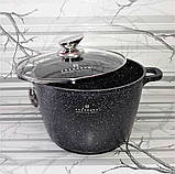 Каструля казан із мармуровим покриттям 6.2 л 24 см Edenberg EB-1171 Глибокий казан індукційне дно, фото 3