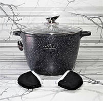Каструля казан із мармуровим покриттям 10 л 28 см  Edenberg EB-1172 Глибокий казан індукційне дно