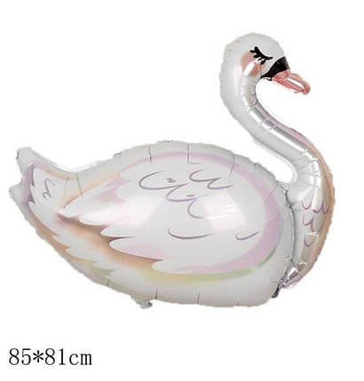 Фольгована кулька ЛЕБІДЬ БІЛИЙ 85х81см, фото 1