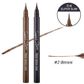 Супер тонка підводка для очей Etude House Super Slim Proof Brush Liner #2 Brown